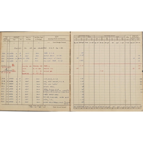 2452 - Military interest Royal Air Force flying log book relating Flight Lieutenant Donald Frank Christmas ... 