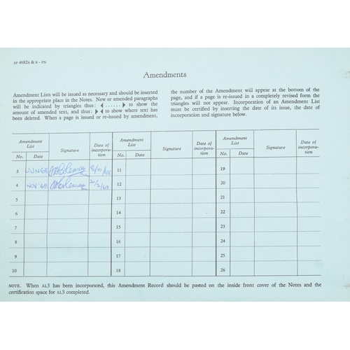 2457 - Military interest Royal Air Force pilot's notes previously owned by Flight Lieutenant Donald Frank C... 