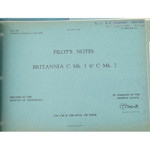 2457 - Military interest Royal Air Force pilot's notes previously owned by Flight Lieutenant Donald Frank C... 