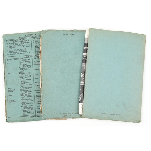 2458 - Three military interest pilot's notes previously owned by Flight Lieutenant Donald Frank Christmas c... 