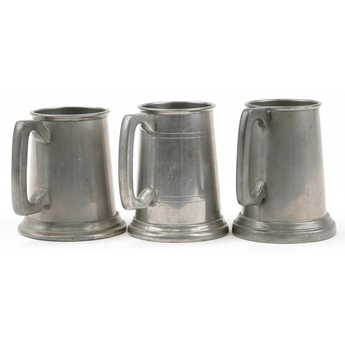 2456A - Three military interest pewter tankards presented to Flight Lieutenant Donald Frank Christmas with v... 