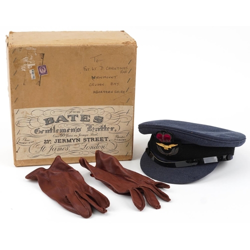 2461 - British militaria previously owned by Flight Lieutenant Donald Frank Christmas including RAF peaked ... 