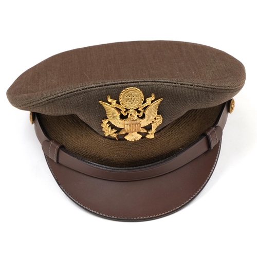 2522 - American military interest uniform including peaked cap and tunic