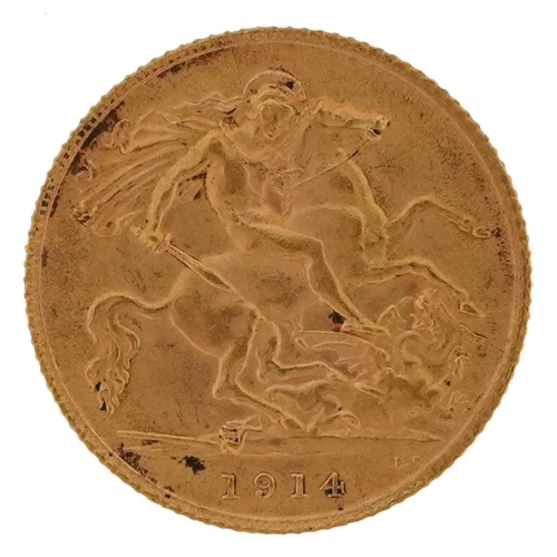 2543 - George V 1914 gold half sovereign