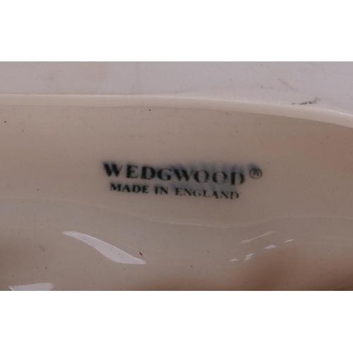 11 - John Skeaping for Wedgwood, Art Deco cream glazed pottery sculpture of two monkeys, 18cm wide