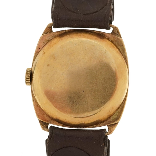 3849 - Cyma, gentlemen's 9ct gold manual wristwatch with subsidiary dial, the case 27.2mm wide