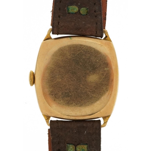 3848 - Vertex, gentlemen's 9ct gold manual wristwatch with military type dial, the case 28.2mm wide