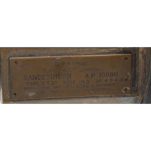 2470 - French Military World War II Barr & Stroud AP10080 range finder, 111cm in length