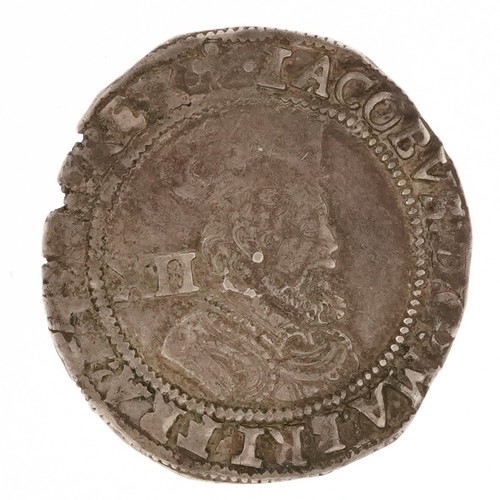 2526 - James I Scottish silver shilling, 3cm in diameter