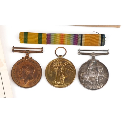 2377 - British military World War I and later four medal group relating to Frank Willis including World War... 