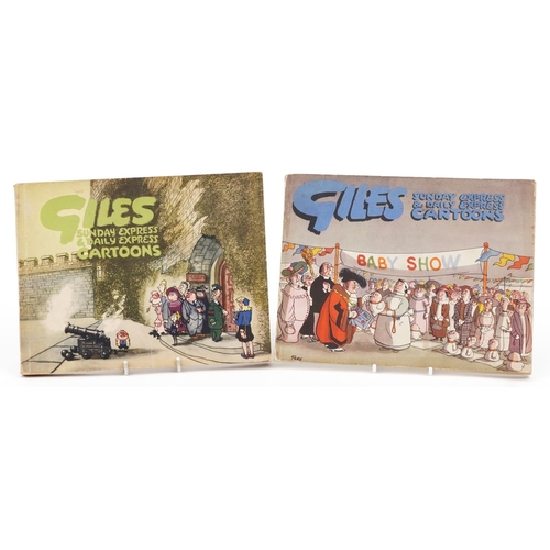 788 - Two Giles Sunday Express and Daily Express cartoon annuals comprising second series and fifth series
