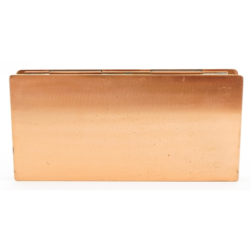 107 - Sam Fanaroff copper and brass cigar box engraved with leaves, 3cm H x 23cm W x 11.5cm D
PROVENANCE: ... 