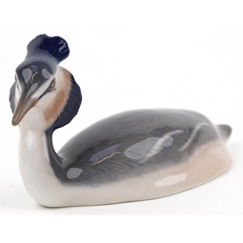 648 - Royal Copenhagen porcelain Grebe numbered 3263, 18cm in length