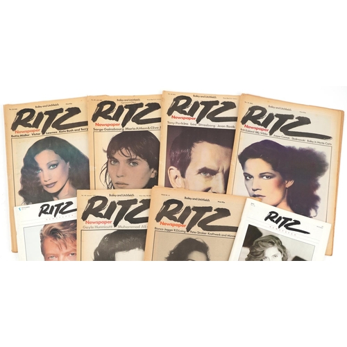 878 - Eight vintage and later Ritz newspapers comprising issues 12, 19, 23, 32, 43, 49, 130 and 132
(PROVE... 