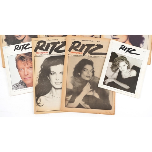 878 - Eight vintage and later Ritz newspapers comprising issues 12, 19, 23, 32, 43, 49, 130 and 132
(PROVE... 