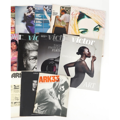 881 - Vintage and later art photography magazines including Ark, Giorgio Armani, Jardin Des Modes, Victor ... 