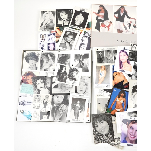 869 - Collection of vintage and later model agency model cards including IMA International, Girls and Mani... 