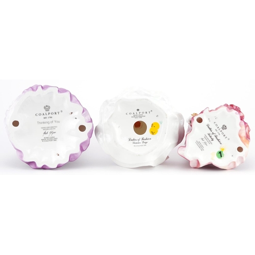 634 - Three Coalport figurines, one with box, comprising Ladies of Fashion Felicity, Ladies of Fashion Sum... 