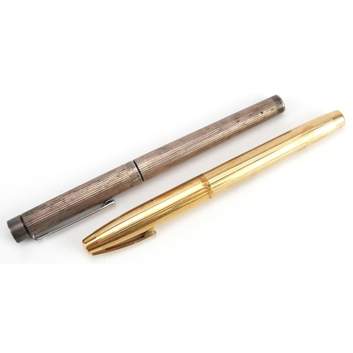 368 - Two Sheaffer fountain pens with 14k gold nibs including one with sterling silver case