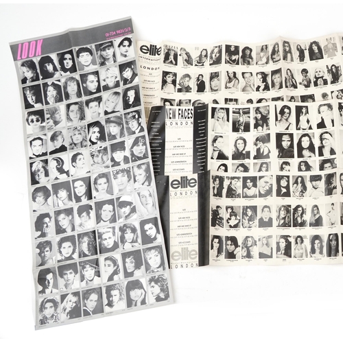 876 - Collection of vintage photography model agency card posters including Elite Model Management London
... 