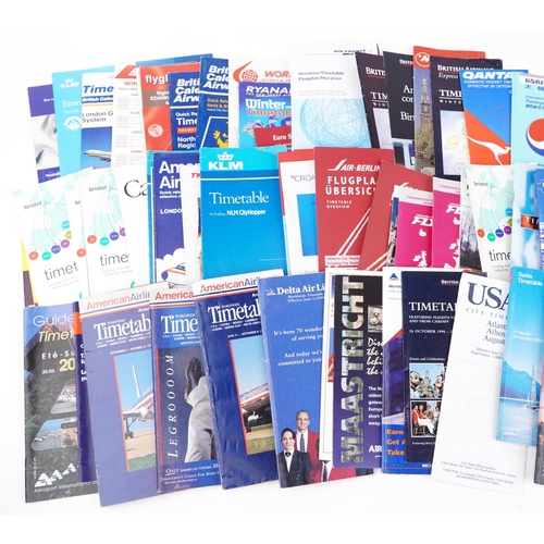 842 - Large collection of aviation interest timetables including civil, UK and worldwide, approximately on... 