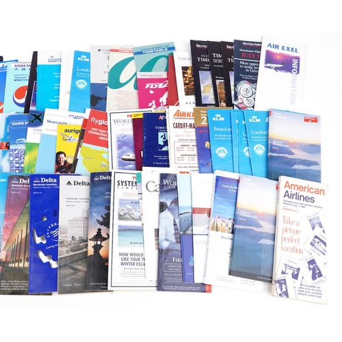 842 - Large collection of aviation interest timetables including civil, UK and worldwide, approximately on... 