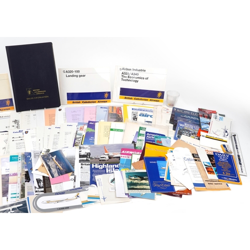 841 - Large collection of aviation interest ephemera, predominantly British Caledonian