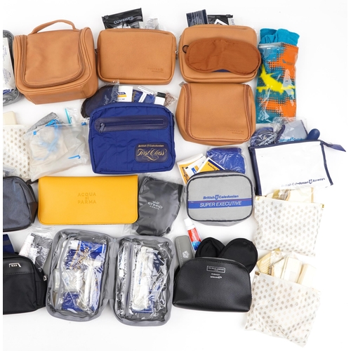 840 - Twenty five aviation interest in-flight travel vanity bags
