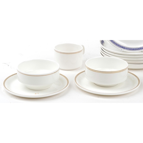 848 - Aviation interest British Caledonian and British Airways teaware including Royal Doulton dishes and ... 