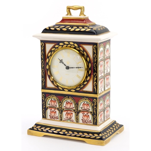 631 - Mason's ironstone mantle clock from The Masterpiece series, limited edition of 1000, 24.5cm high