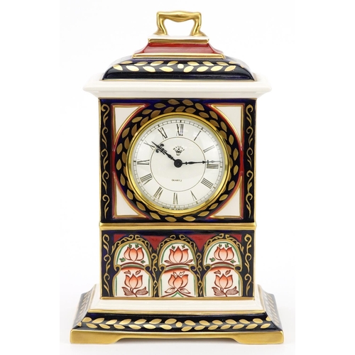 631 - Mason's ironstone mantle clock from The Masterpiece series, limited edition of 1000, 24.5cm high