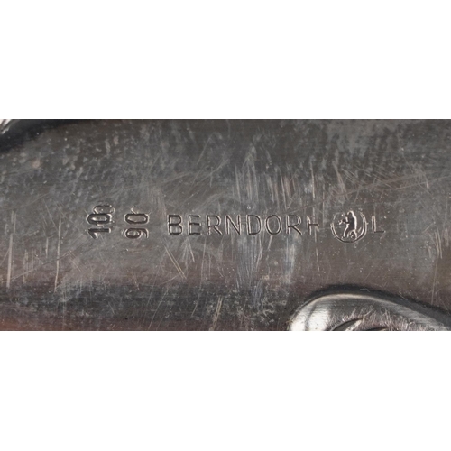 589 - Berndorf, German Art Nouveau style silver plated cutlery including with box comprising knives, forks... 