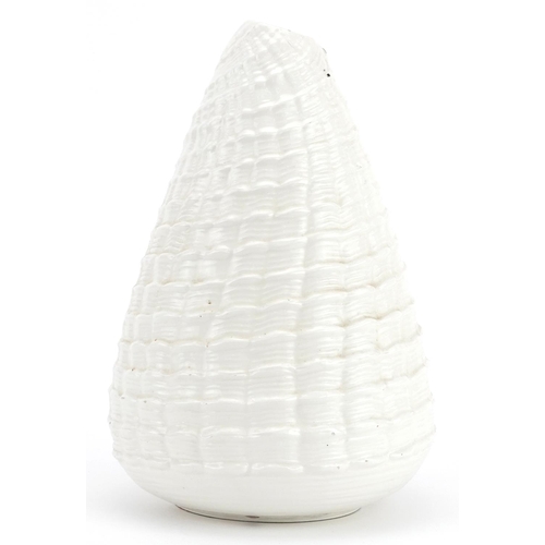 396 - Mid century Italian lampshade in the form of a conch shell, 28cm high