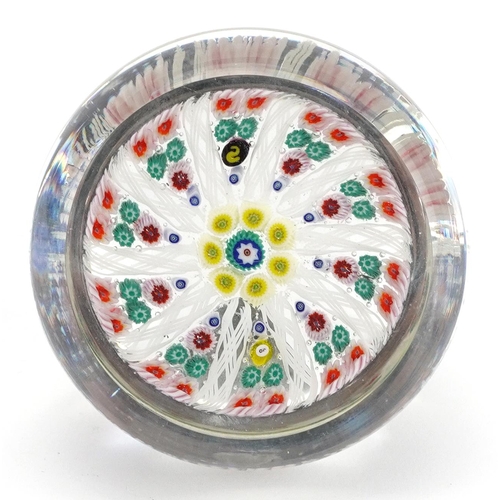 262 - Strathearn millefiori glass paperweight, 8cm in diameter