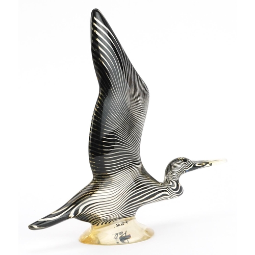 301 - Abraham Palatnik, Brazilian mid century Lucite stylised bird, 27cm in length