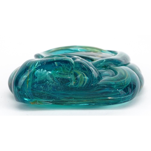 116 - Mdina, Maltese colourful glass paperweight dated 1974, 18.5cm high