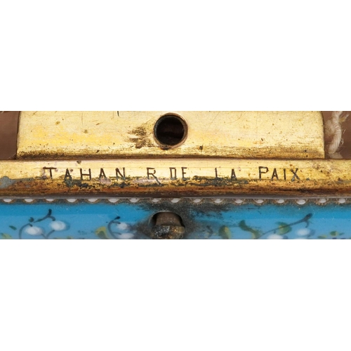 89 - 19th century French Tahan R De La Paix enamel casket with ormolu mounts finely hand painted with flo... 