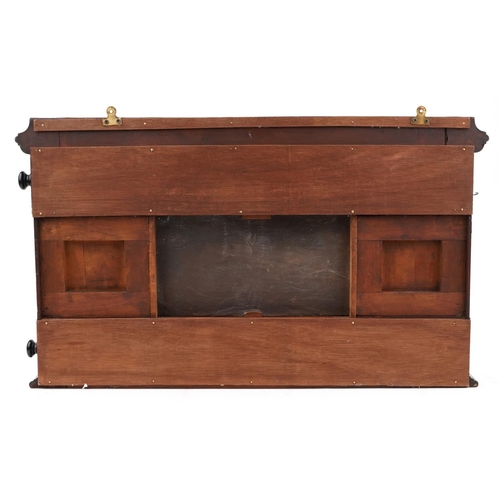 849 - Victorian Burroughes & Watts of London mahogany snooker scoreboard, 52cm H x 90cm wide