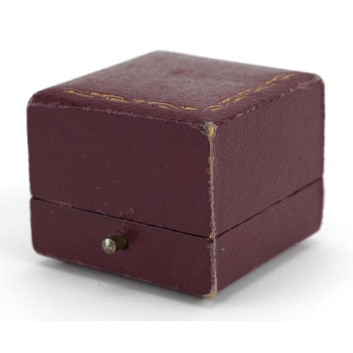 3004 - 18ct gold diamond solitaire ring housed in a Winegartens tooled leather box, the diamond approximate... 
