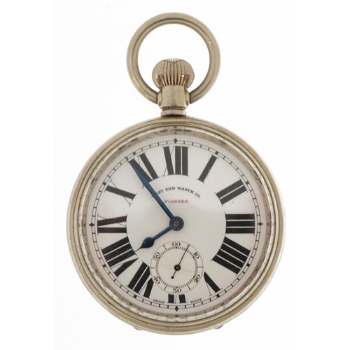 3826 - West End Watch Co, gentlemen's West End Watch Co Pioneer open face pocket watch with enamelled dial,... 