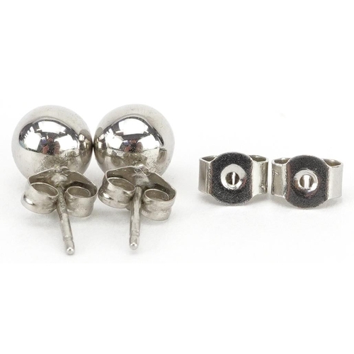 Platinum ball deals stud earrings