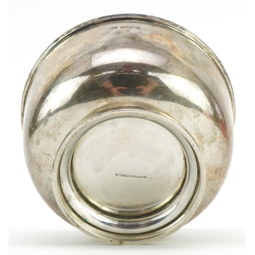 285 - Mappin & Webb, George V silver footed bowl, Sheffield 1915, 10.5cm in diameter, 170.8g