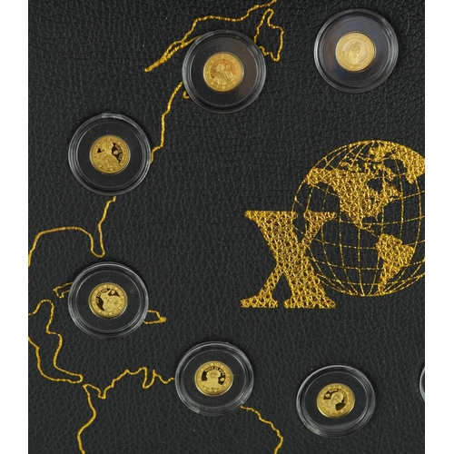 669 - The World's Greatest Explorers 24ct gold coin collection comprising ten coins with booklet and fitte... 