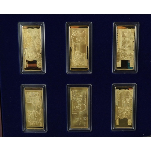 672 - Two sets of ingots comprising Pound Ingot Collection and Million Dollar Collection with fitted cases... 