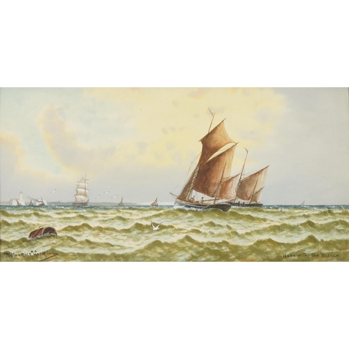 1212 - J Maurice Hosking - Dogger Bank Fishers and Home with Breeze, pair of maritime interest watercolours... 