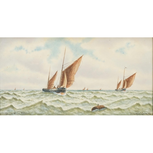 1212 - J Maurice Hosking - Dogger Bank Fishers and Home with Breeze, pair of maritime interest watercolours... 