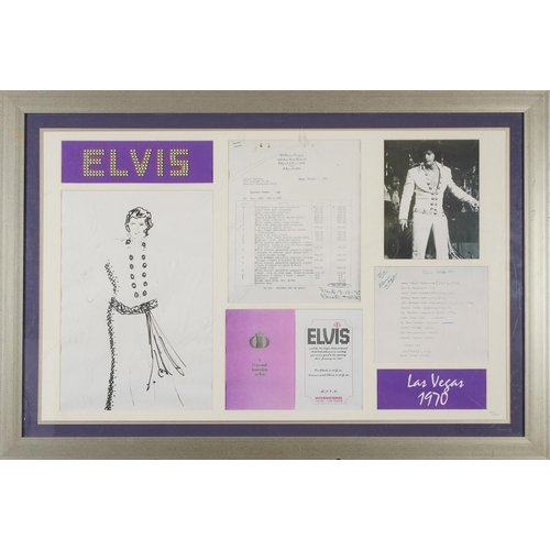 832 - Framed Elvis Presley display, limited edition 612/1000, mounted and framed, 74cm x 48.5cm excluding ... 
