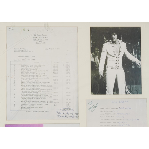 832 - Framed Elvis Presley display, limited edition 612/1000, mounted and framed, 74cm x 48.5cm excluding ... 