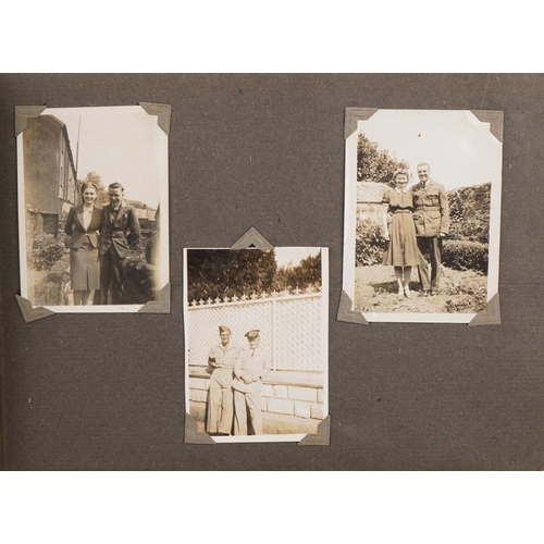 784 - British military World War II RAF photograph album relating to Harvey C Hume Craft Section RAF Port-... 