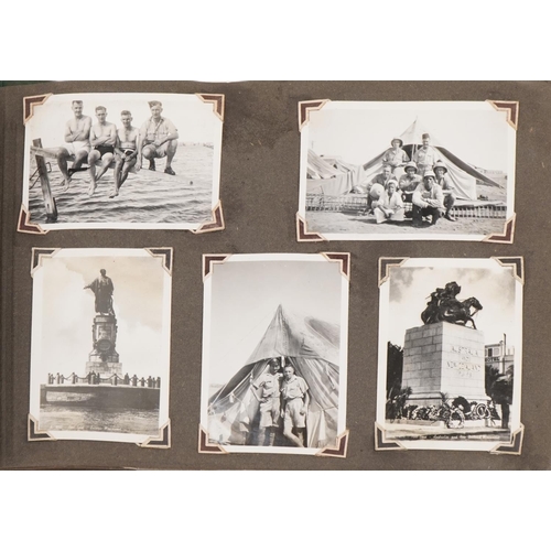 784 - British military World War II RAF photograph album relating to Harvey C Hume Craft Section RAF Port-... 